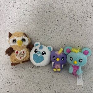 Hatchtopia Plush Lot Narwarbler|Bearakeet|Owlways Bestfriends|Bear Unicorn 4PC